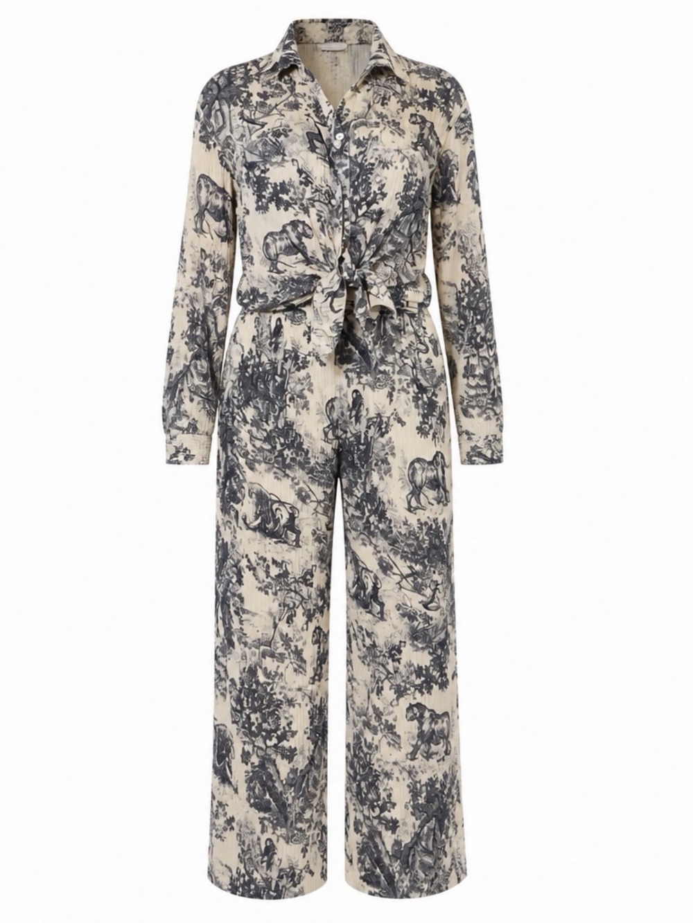 Chez Moi Toile Print 3 piece lounge outfit